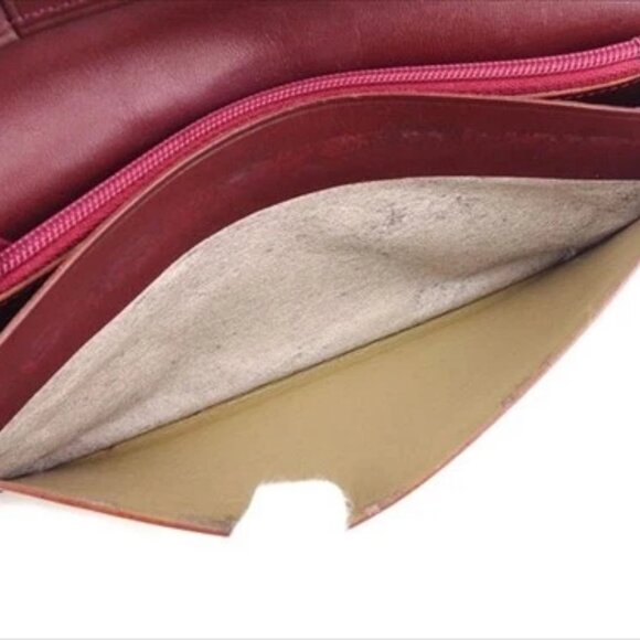 Saint Laurent Wallet Purse Red leather Woman Authentic Used D2028 - Picture 7 of 10